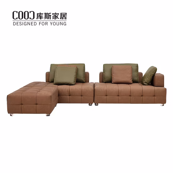 Living Room Bedroom Balcony Leisure Set Leather 3seat Right Sofa